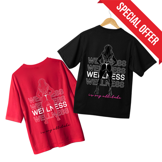 PACK: Camisetas Wellness Roja y Negra